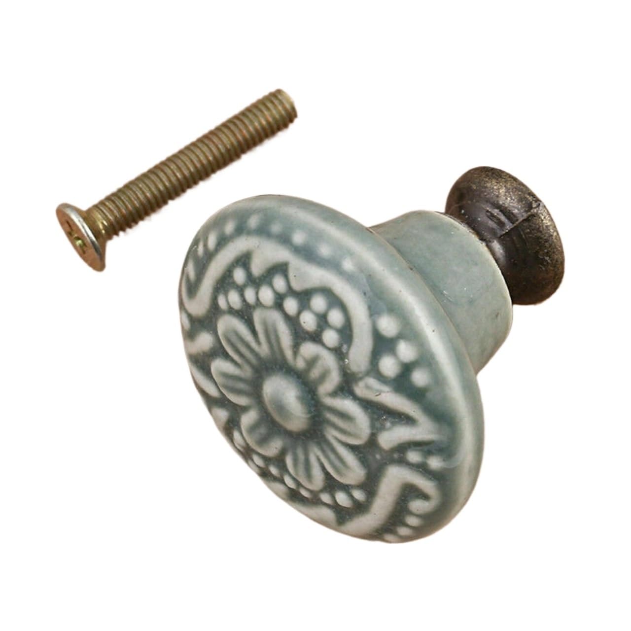 GNYVZXPLQ Ceramic Handle Drawer Knobs, 8PCS Ceramic Cupboard Door Knobs Multicolor(Color 7)