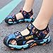 Boys Hiking Sandals Camouflage Closed-Toe Summer Outdoor Athletic Sport Beach Casual Sandals for Kid 2025 Fashion (Blue, 3 Big Kids)