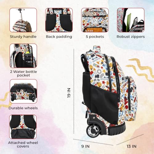 Rolling Trolley Backpacks (Sage)3