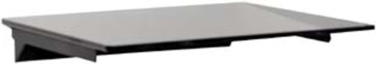Master Mounts WS-100 Floating Glass Shelf for Home AV Electronic Components -- Mount on Wall, Use to Display or Store Cable Box, DVR, Blu-Ray or DVD Player, Game Consoles (Black)