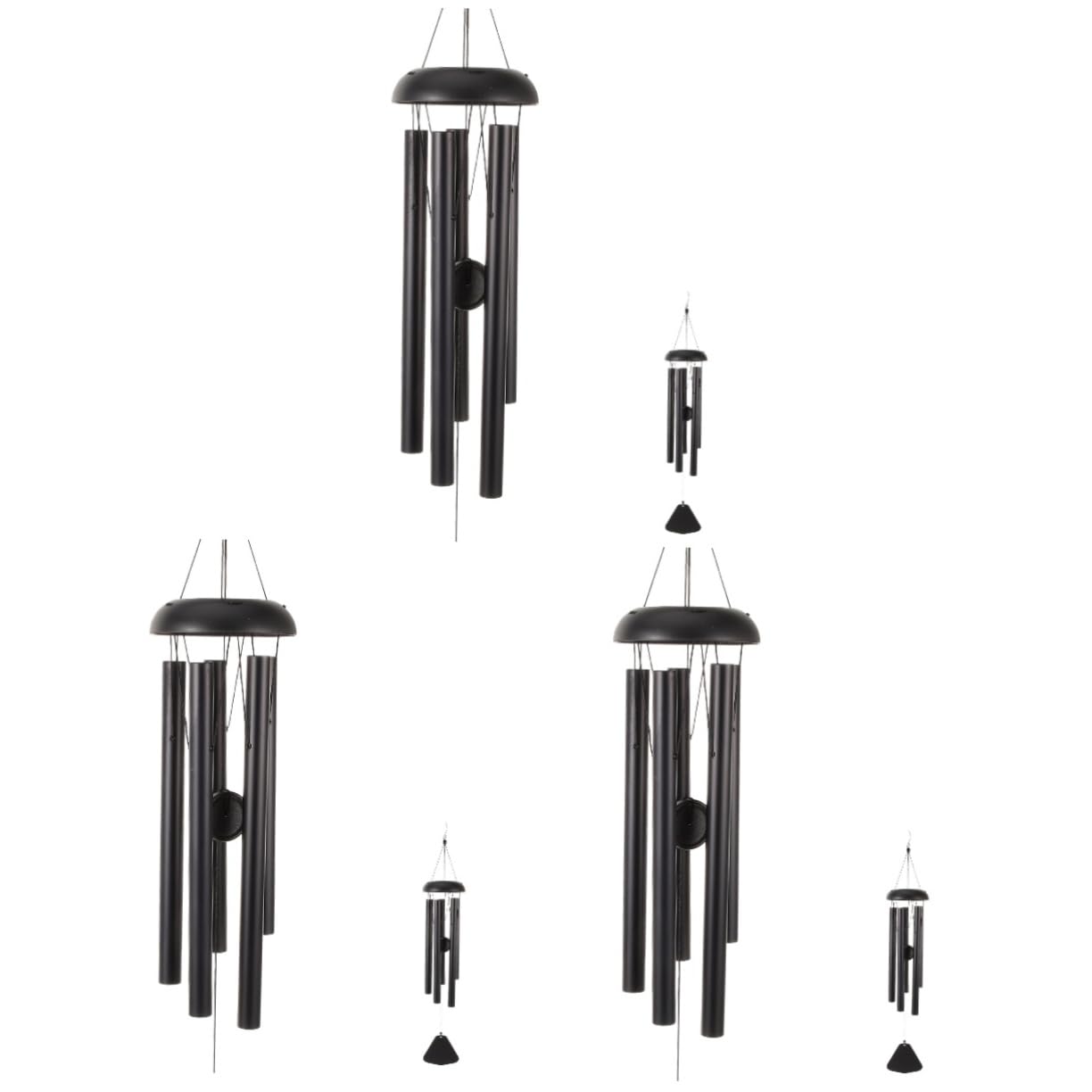 TOYANDONA 5 Sätze Altes Windspiel Windspiel Windspiele Für Draußen Glockenspiel Im Freien Gartenverzierungen Im Freien Outdoor-Ornamente Windspiele Für Draußen Metallwindspiel Schwarz Metall