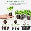 Bonviee 5-Pack Seed Starter Tray Seedling Kits,Plant Starter Kit with Adjustable Humidity Dome and Base Indoor Greenhouse Mini Propagator for Seeds Growing Starting (12 Cells per Tray,Black) #4