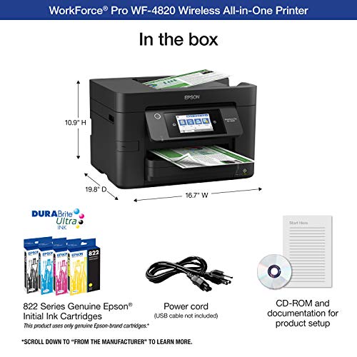 Epson® Workforce® Pro Wf-4820 Wireless Color Inkjet All-In-One Printer #TOP3
