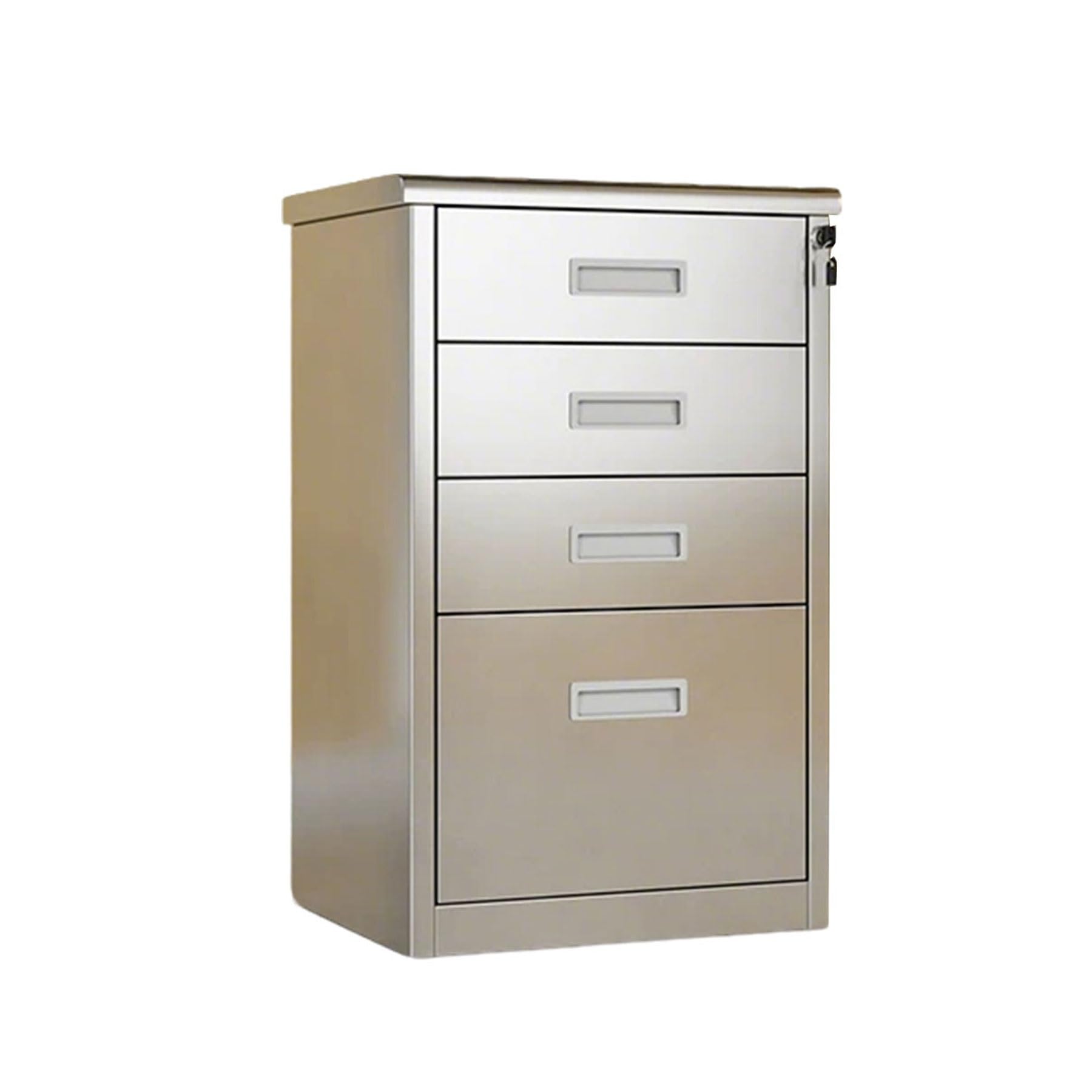 Armadietto portautensili in acciaio inox con 4 cassetti ad alta capacità di archiviazione serratura a chiave per casa officina e garage Organizzazione durevole strumento organizzatore