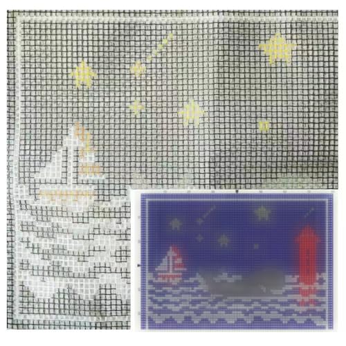 Image of Howie's Latch Hook Kits for Adults, DIY Latch Hook Kit Rug Crochet Yarn, Color Preprinted Pattern Embroidery Decoration(Whale, 19.69 x 14.96 inch)