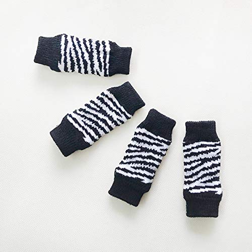 ペット用レッグウォーマー ☆ 柄は3種類 犬 ペット くつした ソックス レッグウォーマー お散歩用 室内用 けが予防 保護 防寒 エミリースタイル emilystyle (L, ゼブラ)