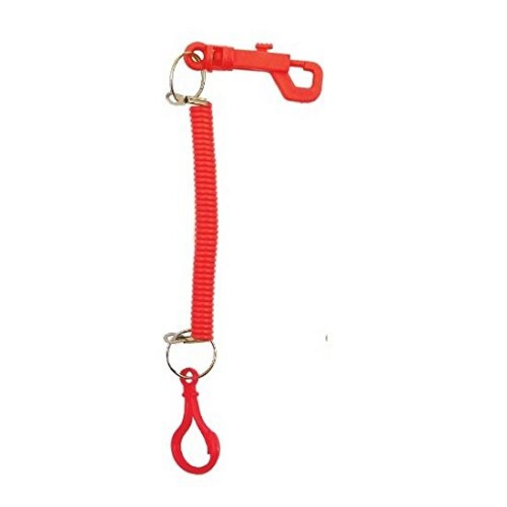 Henbrandt Red Spiral Double Plastic Hook Attachment Keyring (1 Supplied)