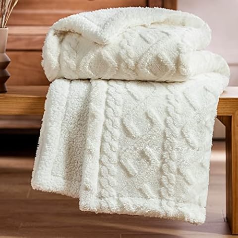 BEDSURE Cuddly Double-Sided Sofa Blanket Cover