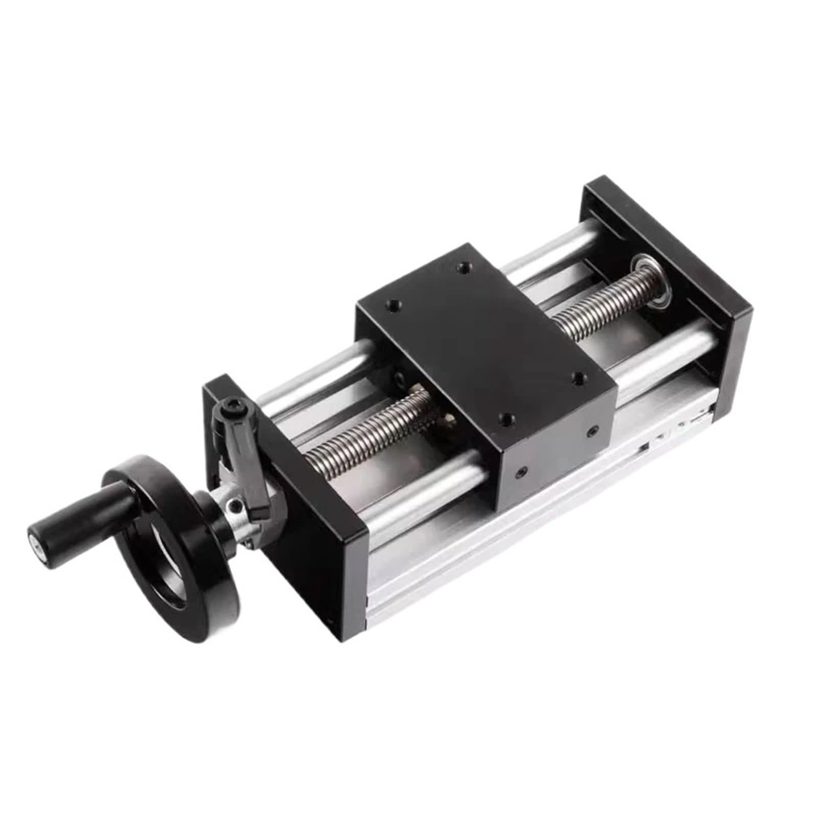 Dual Optical Axis Manual Sliding Table Rail Guide 100-500mm Stroke Ball Screw SFU1610 Linear Guide Manual Sliding Table Hand Wheel Linear Parts(500mm)