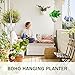 IGaiety Macrame Plant Hanger,7 Pack Plant Hanger Indoor Hanging Planters with 7Pcs Ceiling and S Hooks-Handmade Macromay Plant Hangers Outdoor Macrame Plant Holder for Boho Home Decor