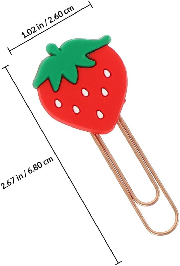 20 Pcs Rose Gold Metal Paper Clips Small Novelty Bookmarks Decorative Document Clips for School Office Filing Organization Assorted Style image 2