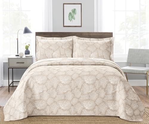 NH NOVOTEXTIL HOGAR Colcha Jacquard para Temporada de Primavera/Verano (1 ó 2 Fundas de cojín Incluidas) (Baku, Cama 180(270x270))