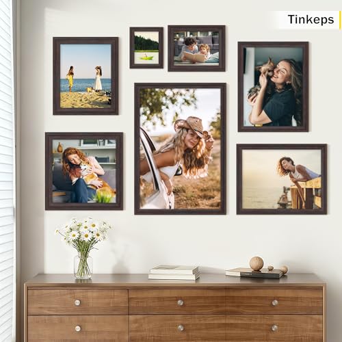 Image of 12x16 Frame Walnut Brown, Thick Poster Frames 12 x 16 for Picture Gallery, Horizontal or Vertical Wall Decoration