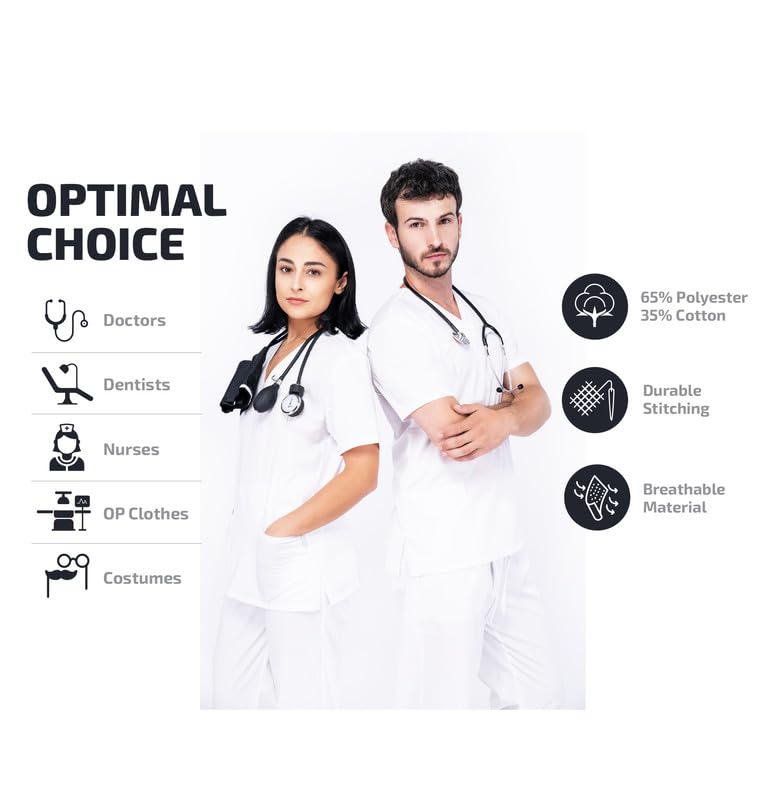 MAZALAT work wear Uniforme Sanitario Mujer | Uniforme Sanitario Hombre – Conjunto Unisex Casaca y Pantalón | Pijama Médico | Cómodo, Ligero y Ideal Para Uso Diario Profesional