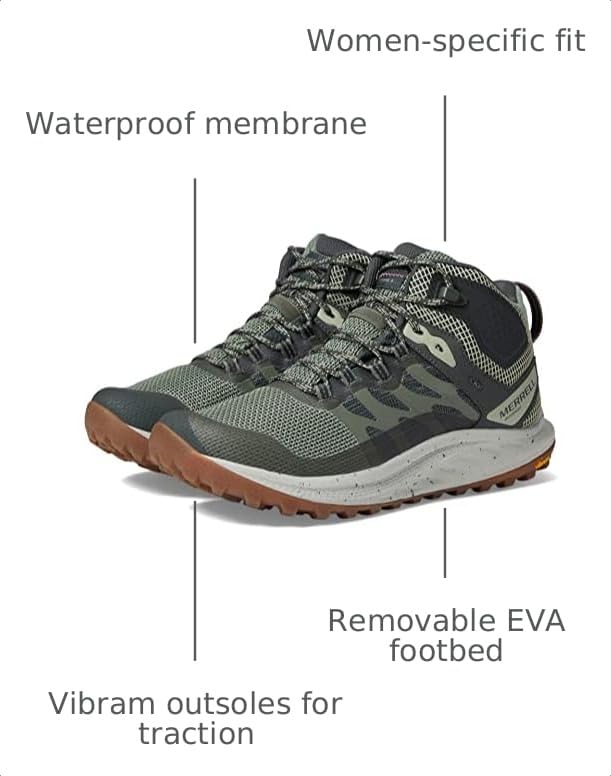 Image of Merrell Women's Antora 3 Mid Waterproof | Hiking Shoes