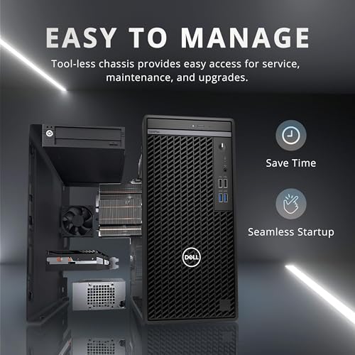 Image of Dell Optiplex 3000 MT Desktop (2022) | Core i5-12500 - 512GB SSD Hard Drive - 16GB RAM | 6 cores @ 4.6 GHz Win 11 Pro Black (Renewed)