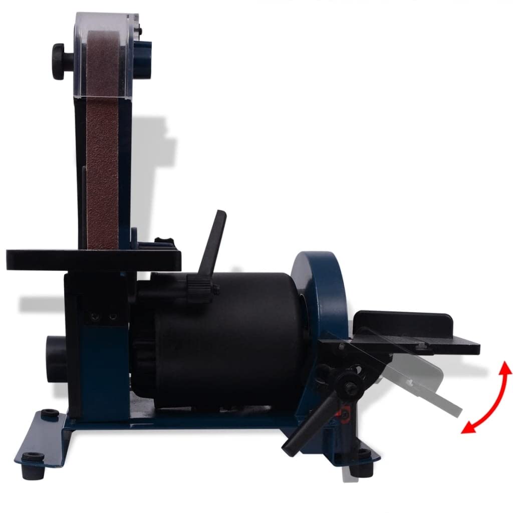 vidaXL Máquina Lijadora de Banda y Disco Inclinable 300W Herramienta Pulidora