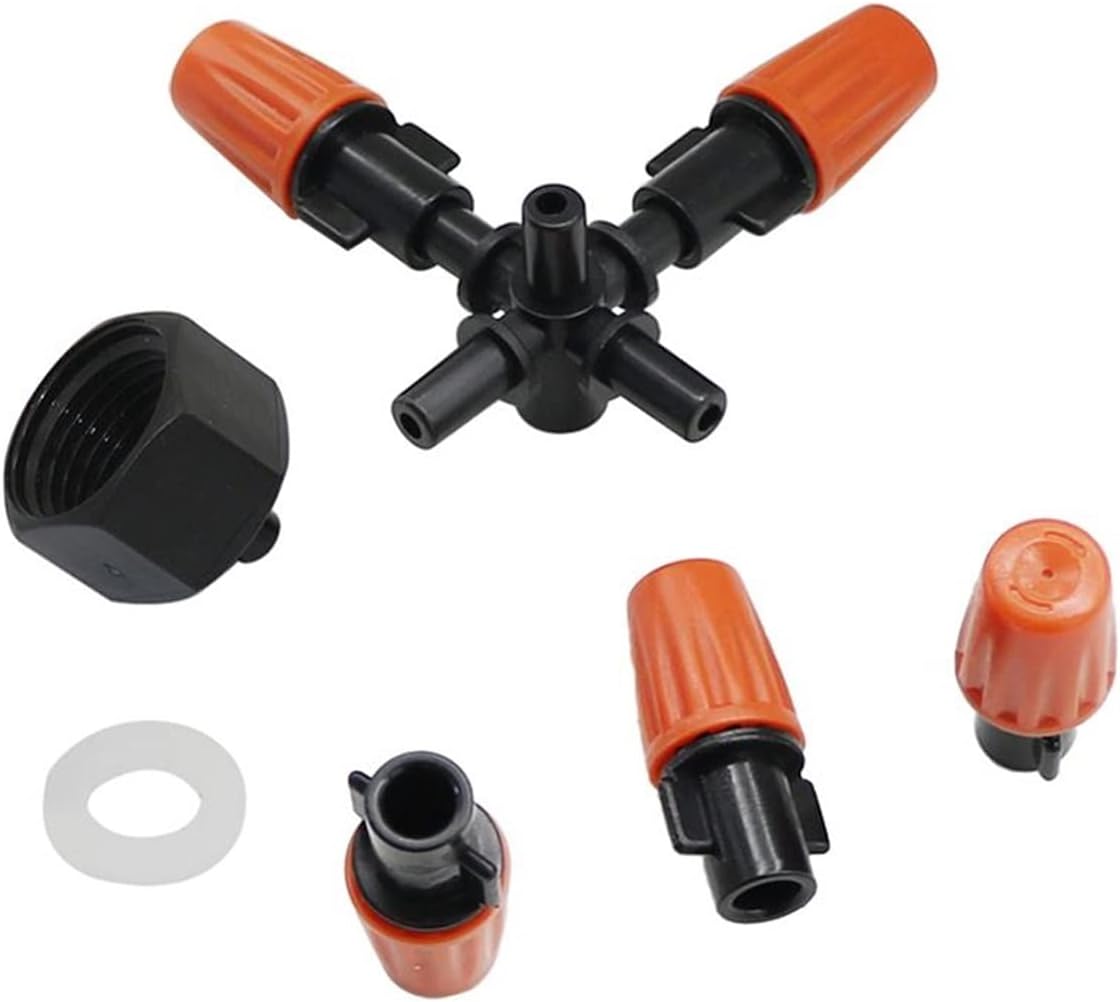 Gardening Irrigation Dripper Garden Multi-Channel Atomizing Spray Nozzle 360 Degree Atomizing Nozzle Garden Irrigation Agriculture Watering Spray Nozzle 3-Piece Set