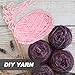 DECORNIJIA Chunky Wool Crochet Yarn for Crafts DIY Medium-Thick Chenille Wool Yarn in Light Pink for Knitting Scarves Sweaters and Amigurumi