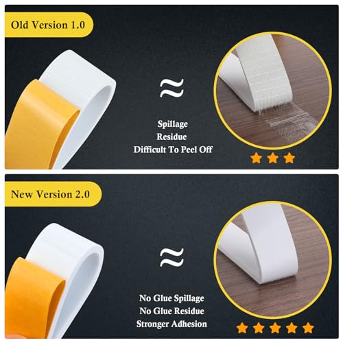 fowong Weather Stripping Strong Adhesive White Weather Stripping 1/2 Inch Wide X 1/8 Inch Thick, Door Seal Strip for Door Frame and Windows Insulation, 3 X 16.5 Ft Each, Total 49.5 Feet