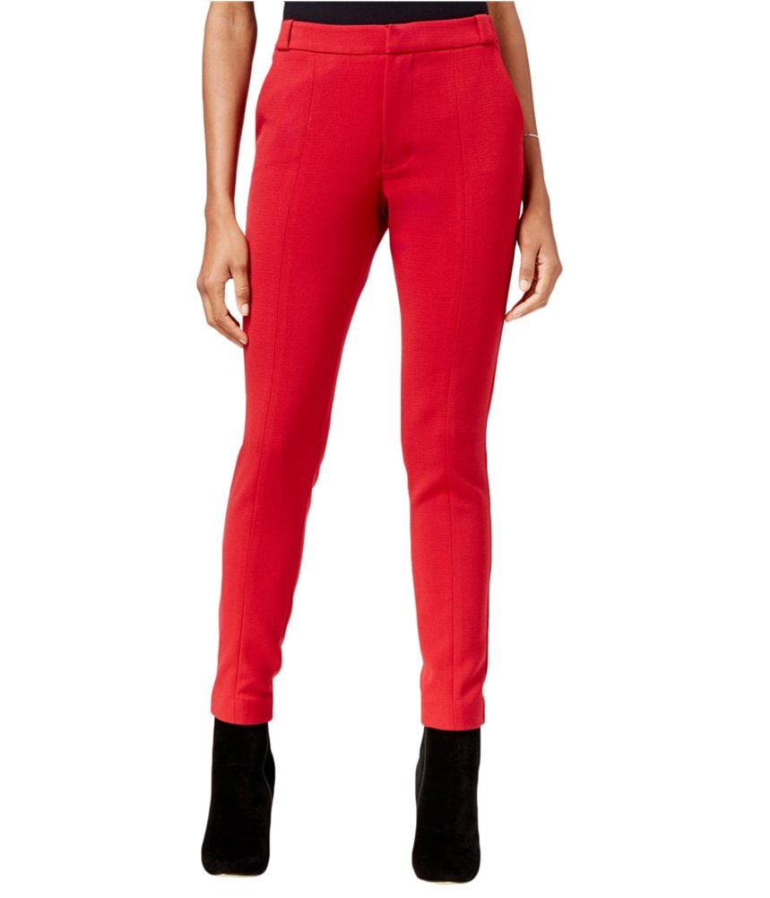 Rachel Roy Womens Solid Casual Trouser Pants Red 0 Regular