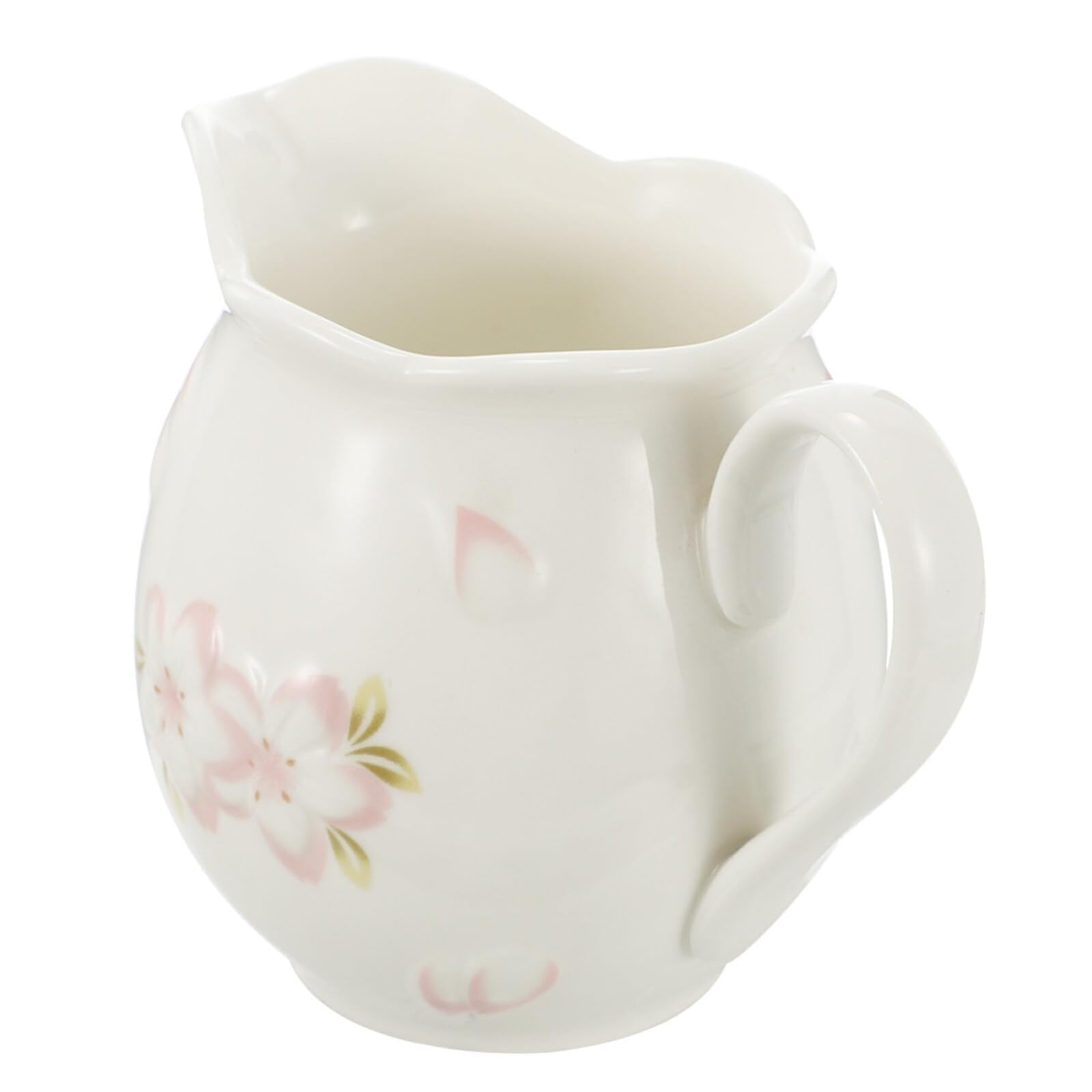 Pot à crème en céramique pour Faire mousser Le Lait, pichet pour Sauce à café, pichet à Expresso, Tasse en céramique, pichet à Sauce, verseur de Lait, céramique avec Couvercle, sucrier, Blanc