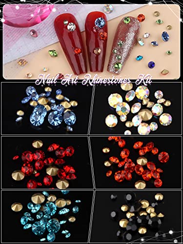 14400 PCS 3D Nail Rhinestones Set Colorful Nail Art Rhinestones Round AB Crystals Rhinestones for Nails Multi Shapes Nail Gems Crystals Diamonds Jewels with Drill Pen - Image 4