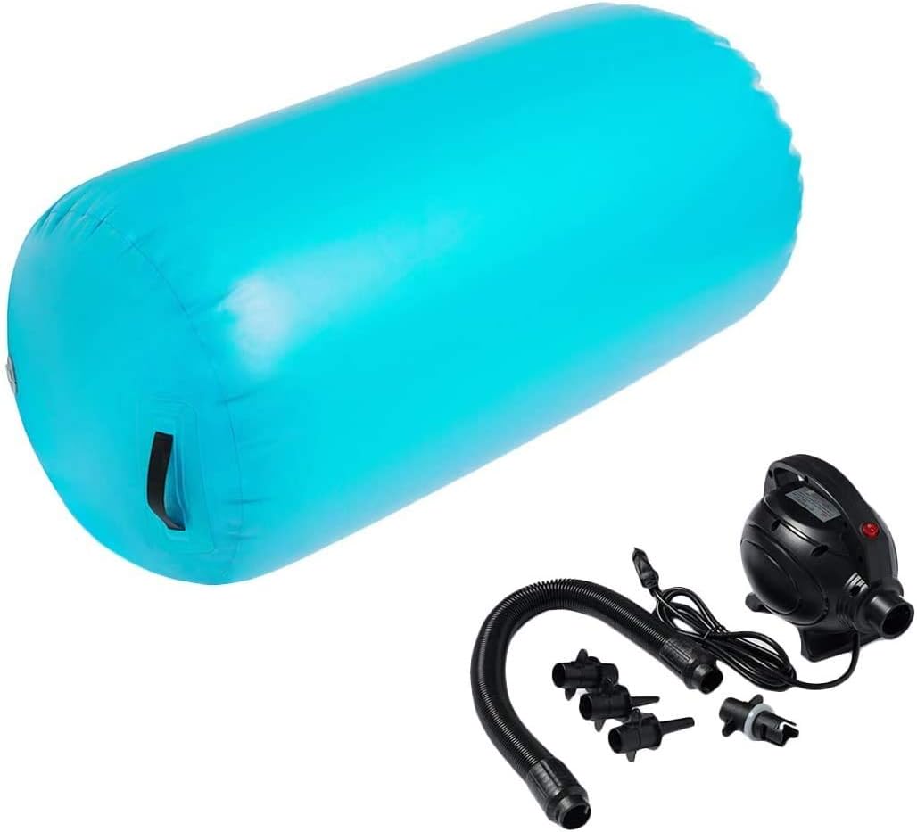 Tomwell Air Roll 100 CM Inflatable Air Roll Yoga Roll Gym Air Barrel Airtrack Exercise Column with Pump