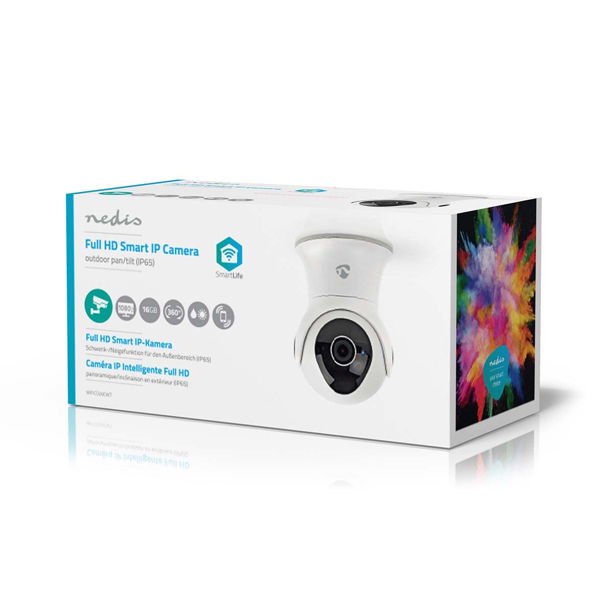 NEDIS Caméra IP Intelligente avec WiFi Panoramique et Inclinaison