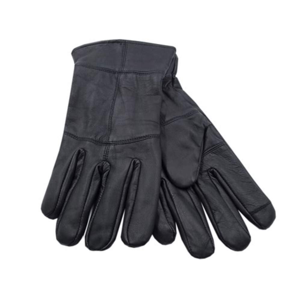 Heatguard - Thinsulate Leather Touchscreen Gloves for Men, Black/White, Large/X-Large