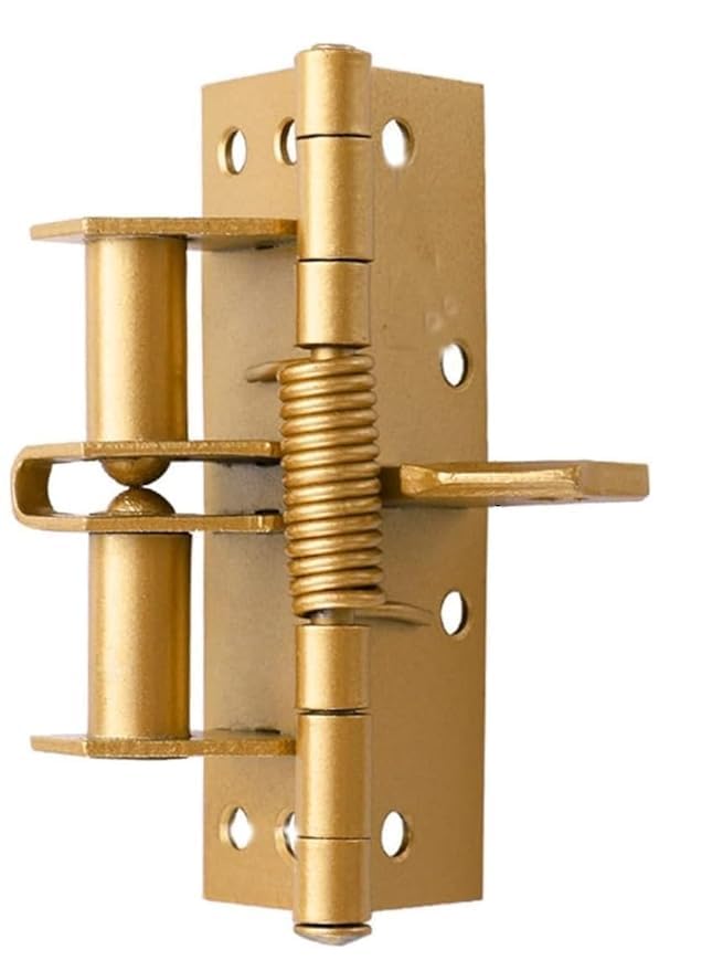 3 in 1 Automatically Door Hinge Lock, Automatic Self-Closing Hinges Heavy Duty Spring Closer, Multifunctional Hinge, 90 Degrees Positioning Spring Hinge. (Golden)-image-13