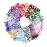 TOYZFRIENDY Bolsas de Organza para Regalos de Boda y Fiesta, 50 Piezas Mezcla Colores con Cordón, Bolsas para Dulces y Joyería Reutilizables, Resistentes y Lavables, Tamaño Color Aleatorio