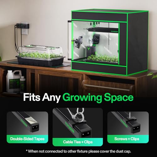 Image of VIVOSUN T5 Grow Lights for Indoor Plants, 5000K Full Spectrum, 1FT