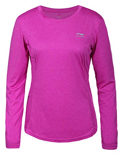 Li-Ning Susan Camiseta, Otoño-Invierno, Mujer, Color Rojo, tamaño Medium