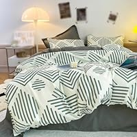 Amazon｜掛け布団カバー 180*220 シングル 綿100 北欧風 羽毛布団