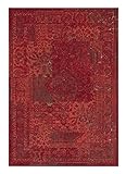 Hanse Home Designer Velours Teppich Plume Rot Braun, 160x230 cm