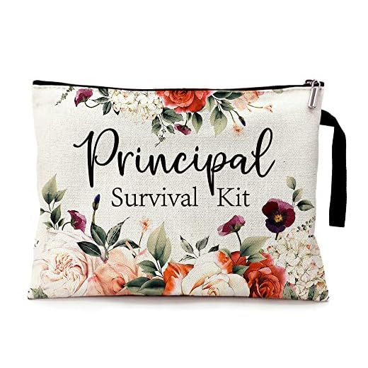 ZHANTUONE Principal Funny Makeup Bag for Travel Toiletries Zipper Storage Bag Makeup Bag, Principal Retirement Goodbye Farewell Gifts, Birthday Thanksgiving Gifts for Principal, Graduation Gifts