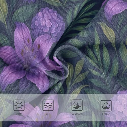 Joisal Purple Flowers Green Leaves Toddler Underwear Floral 2t Cotton Little Girl Panties Colorful Undies Kids Briefs3