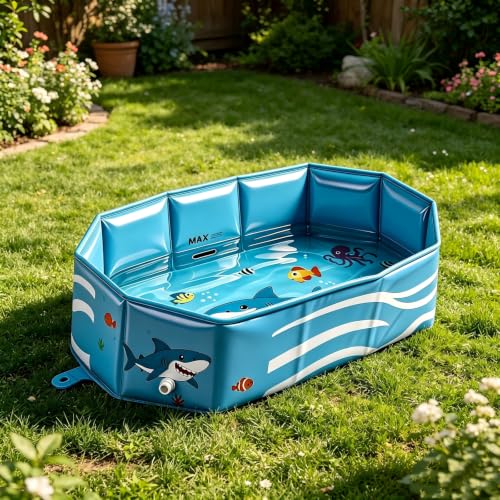 Image of Toddler Bathtub, Collapsible Baby Bathtub, Portable & Foldable
