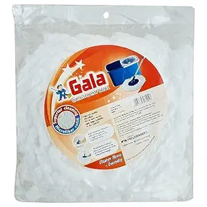 Gala Spin Mop Microfiber Refill, Spin Mop Refill/Floor Mop Refill, Mop Head Refill only,Mop Refills only (White)