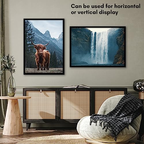 Americanflat 20x28 Picture Frame with Polished Plexiglass - Streamline Collection - Thin Border Picture Frame for Wall Display - Hanging Hardware Included - Black