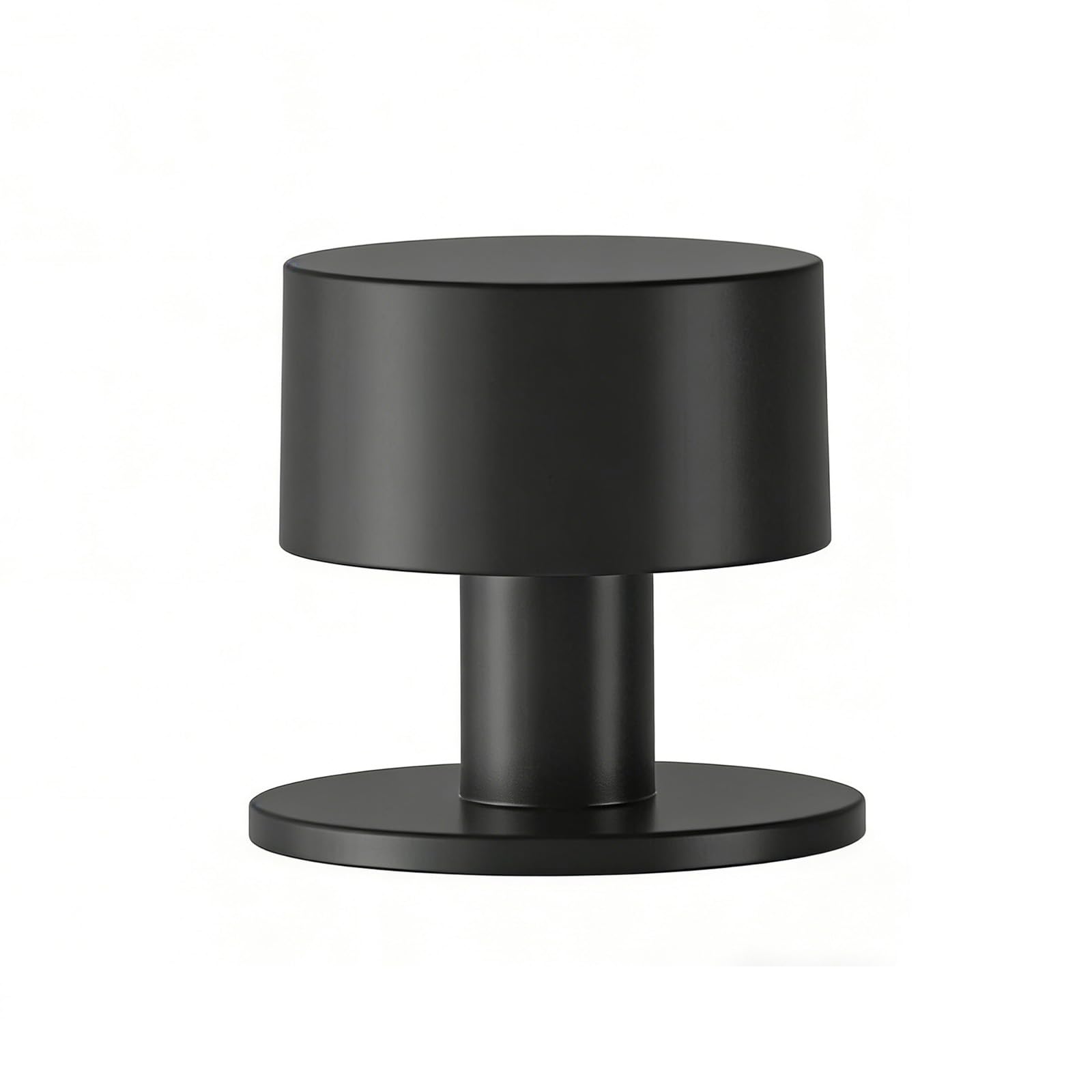 Alrens Door Stopper Black 40mm Stainless Steel Door Stops for Skirtings and Walls Rubber Anti Slam Protection for Indoor Doors Bathroom Glass Doors 2 Pack
