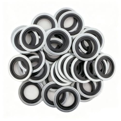 KLINNA Lot de 20 joints de rechange pour bouchon d'huile - En aluminium de qualité supérieure - Remplace 110265505R 6079970345 8200641648 3121867 -...