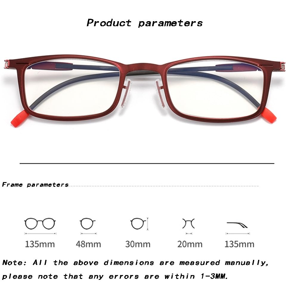 SFIVE Leichte Tragbare Lesebrille Ultra Dünn Mode Computerbrille Unisex HD Lesebrille Anti-Blau Noir/Rouge/Rouge Rose 1.0-3.0 (Color : Black, Size : +2.0)