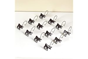 Lakeside Collection Rustic Bear Shower Curtain Hooks