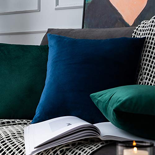 Housse de coussin en velours de qualité supérieure UPOPO 40,6x40,6 cm - 5
