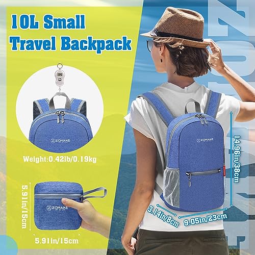 Mochila ligera ZOMAKE plegable 10L para senderismo miniatura 2