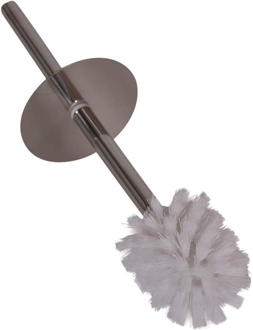 WenX Chrome Toilet Brush Replacement,Toilet Brush with Stainless Steel