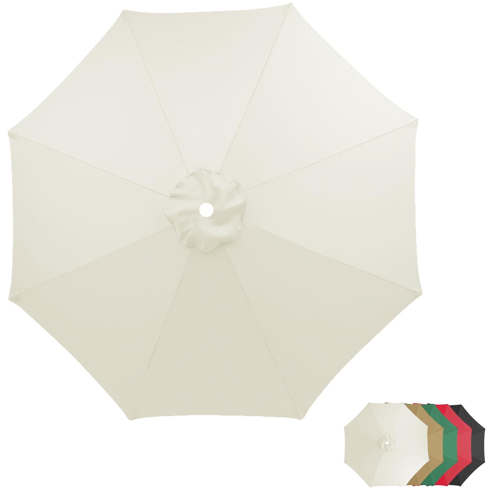 Baleines Abîmées ? Toile Rechange Parasol 2,7m pour Abri