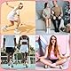 Utensilsto 6er Pack Socken Damen 35-38 Tennissocken Bunte Sportsocken Retro Baumwollsocken mit Streifen Motiv Laufsocken Damensocken für Tennis Sport (Schwarz,Weiß,Pink)